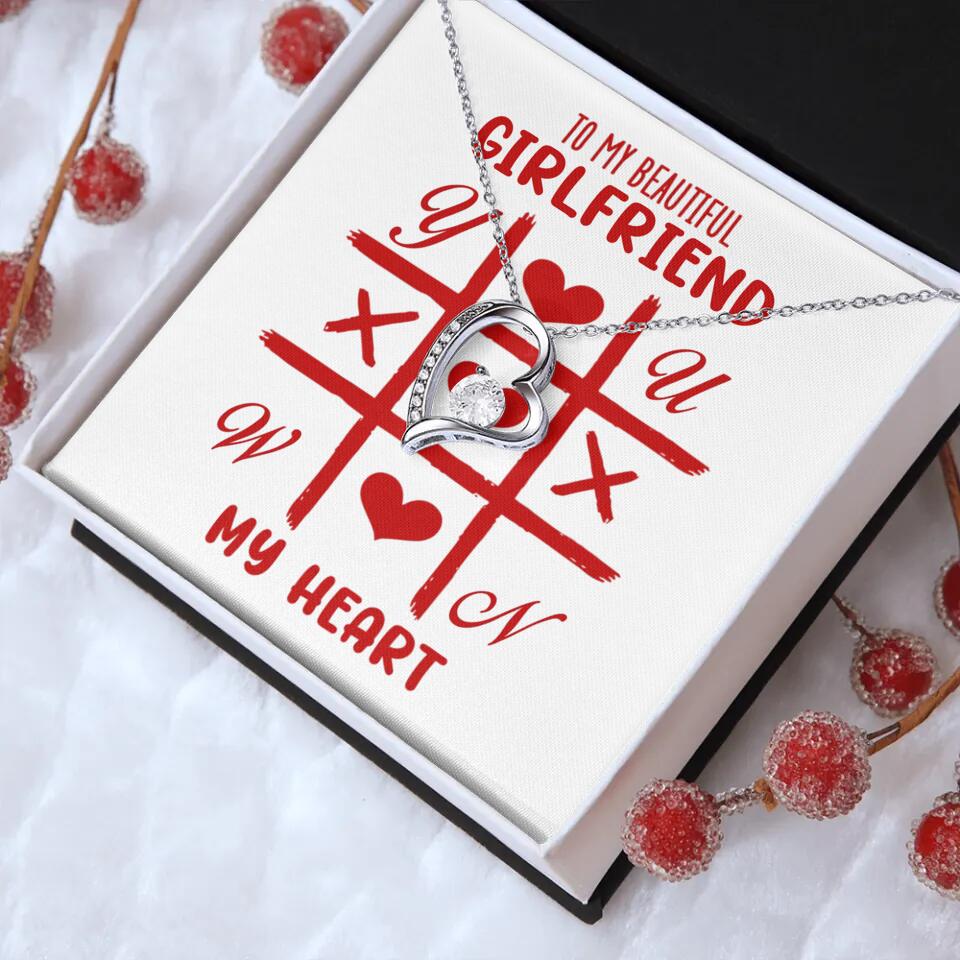 To My Beautiful Girlfriend, My Heart - Custom Name Necklace - Valentine's Day Gift for Girlfriend - Image 5