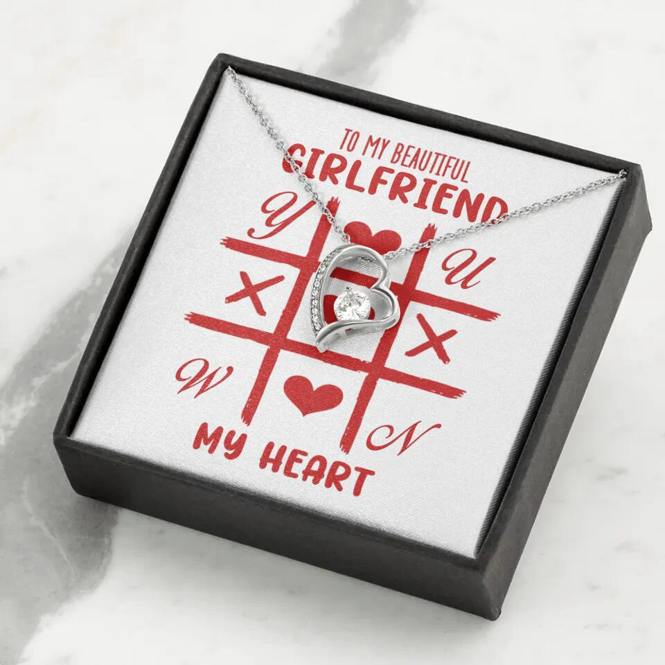 To My Beautiful Girlfriend, My Heart - Custom Name Necklace - Valentine's Day Gift for Girlfriend - Image 7