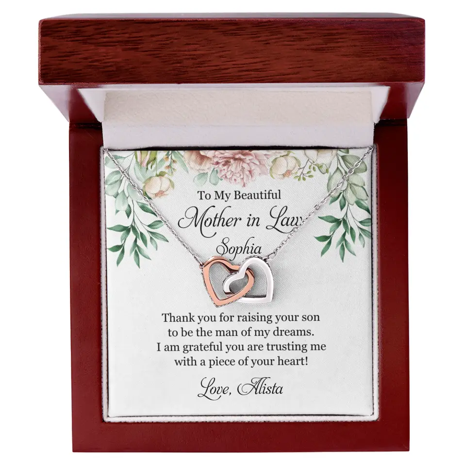 To My Beautiful Mother In Law Thank You Personalized Silver Jewellery - Image 20