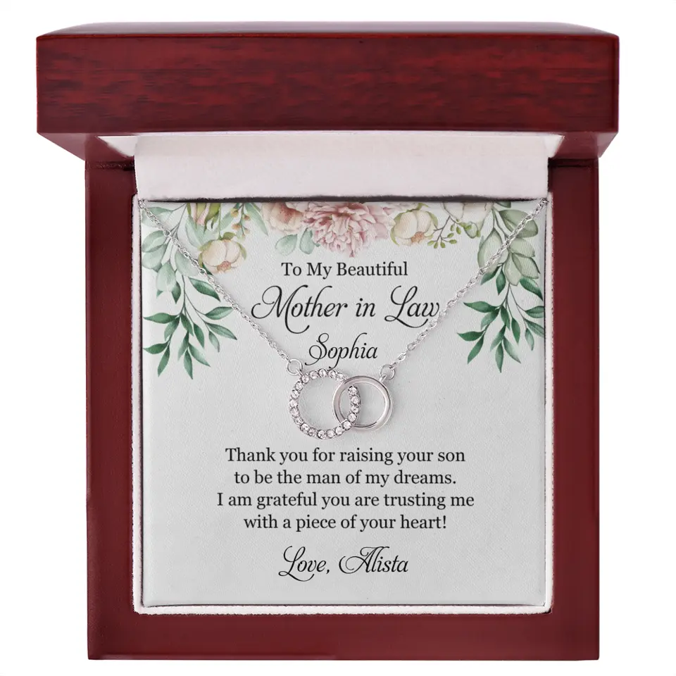 To My Beautiful Mother In Law Thank You Personalized Silver Jewellery - Image 30