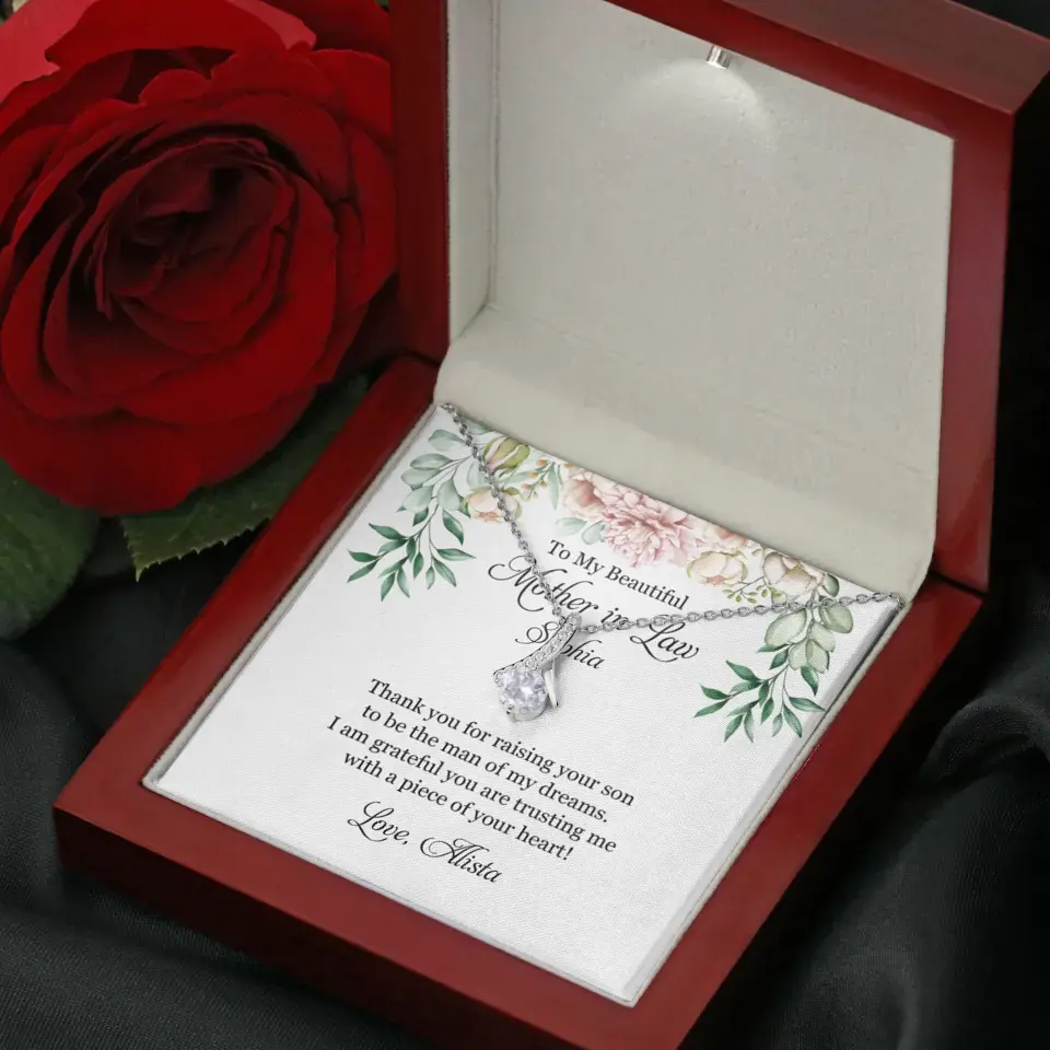 To My Beautiful Mother In Law Thank You Personalized Silver Jewellery - Image 48