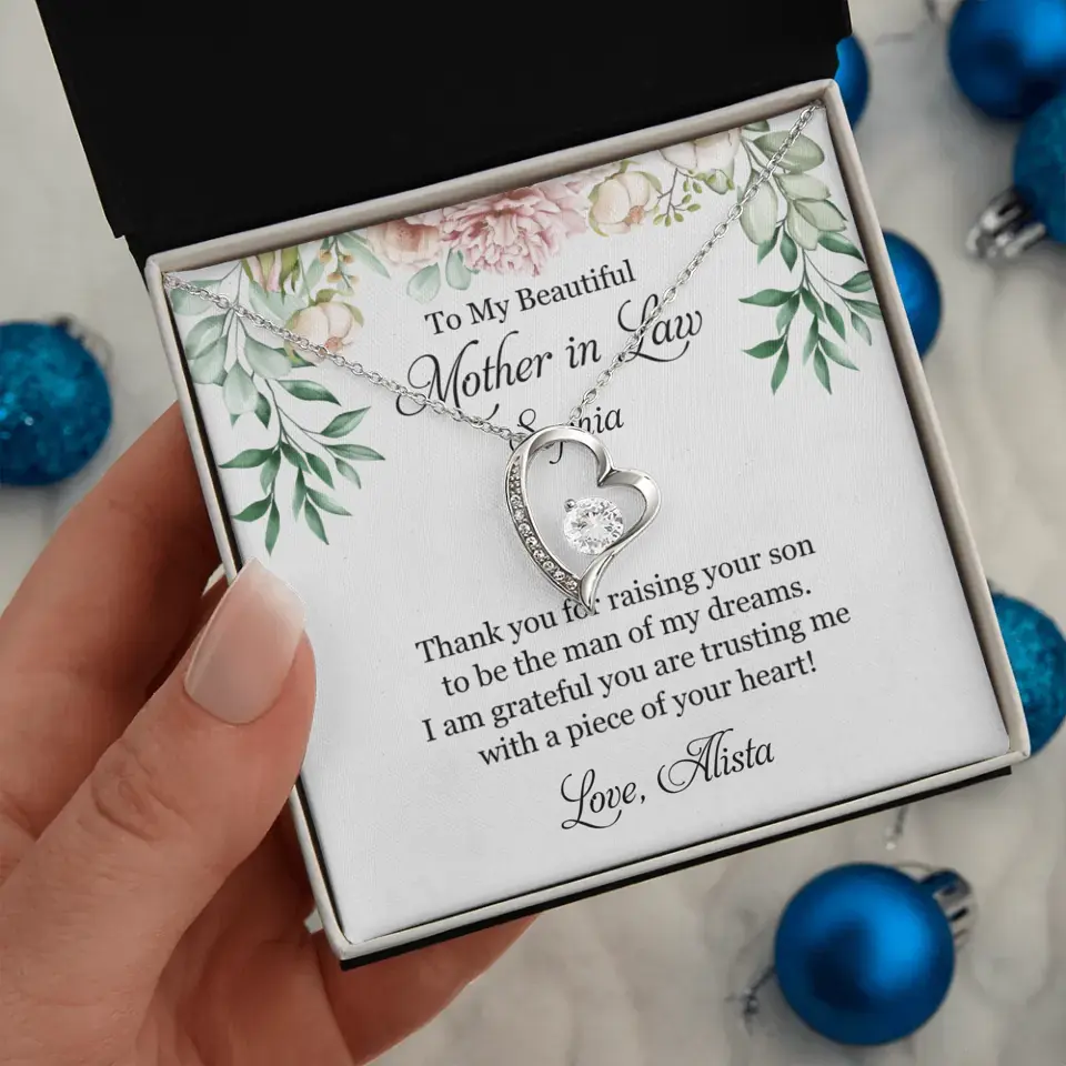 To My Beautiful Mother In Law Thank You Personalized Silver Jewellery - Image 65