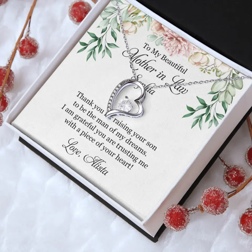 To My Beautiful Mother In Law Thank You Personalized Silver Jewellery - Image 67
