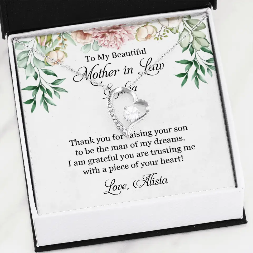To My Beautiful Mother In Law Thank You Personalized Silver Jewellery - Image 71