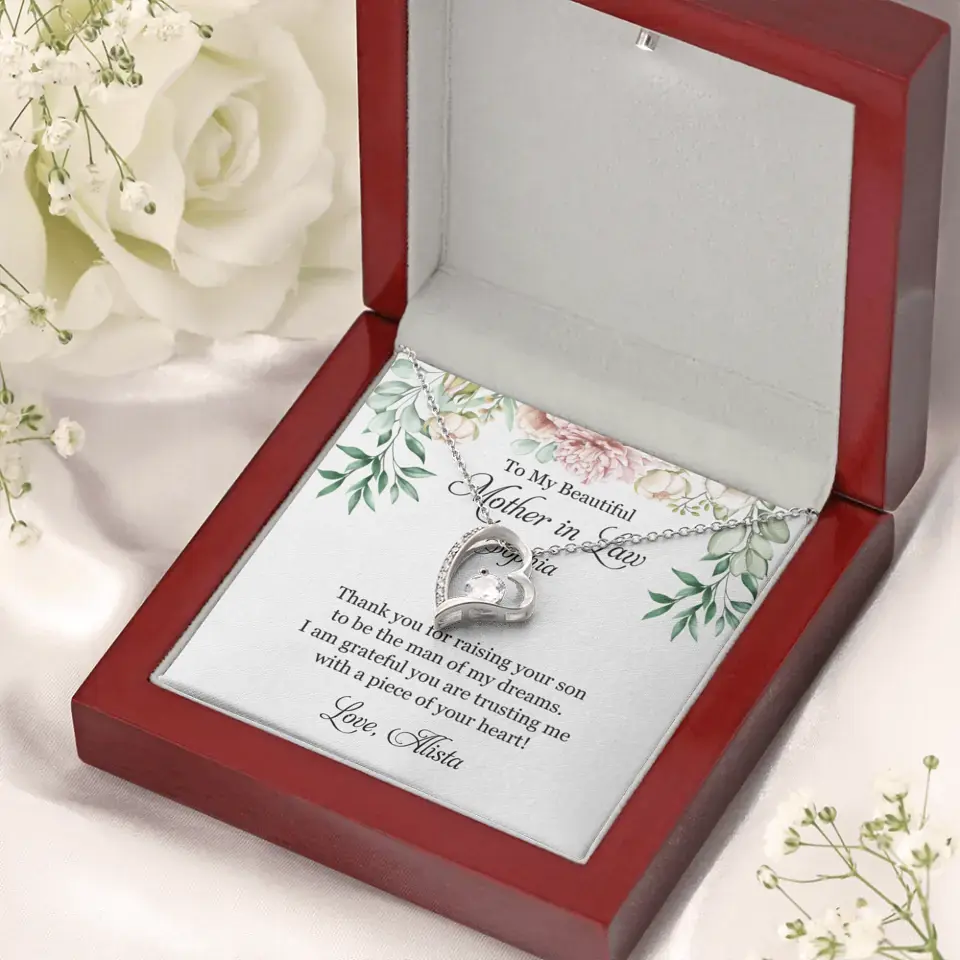 To My Beautiful Mother In Law Thank You Personalized Silver Jewellery - Image 85