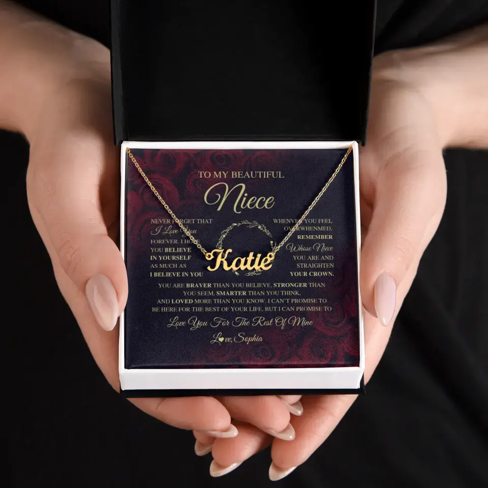 To My Beautiful Niece - Name Necklace - Image 2
