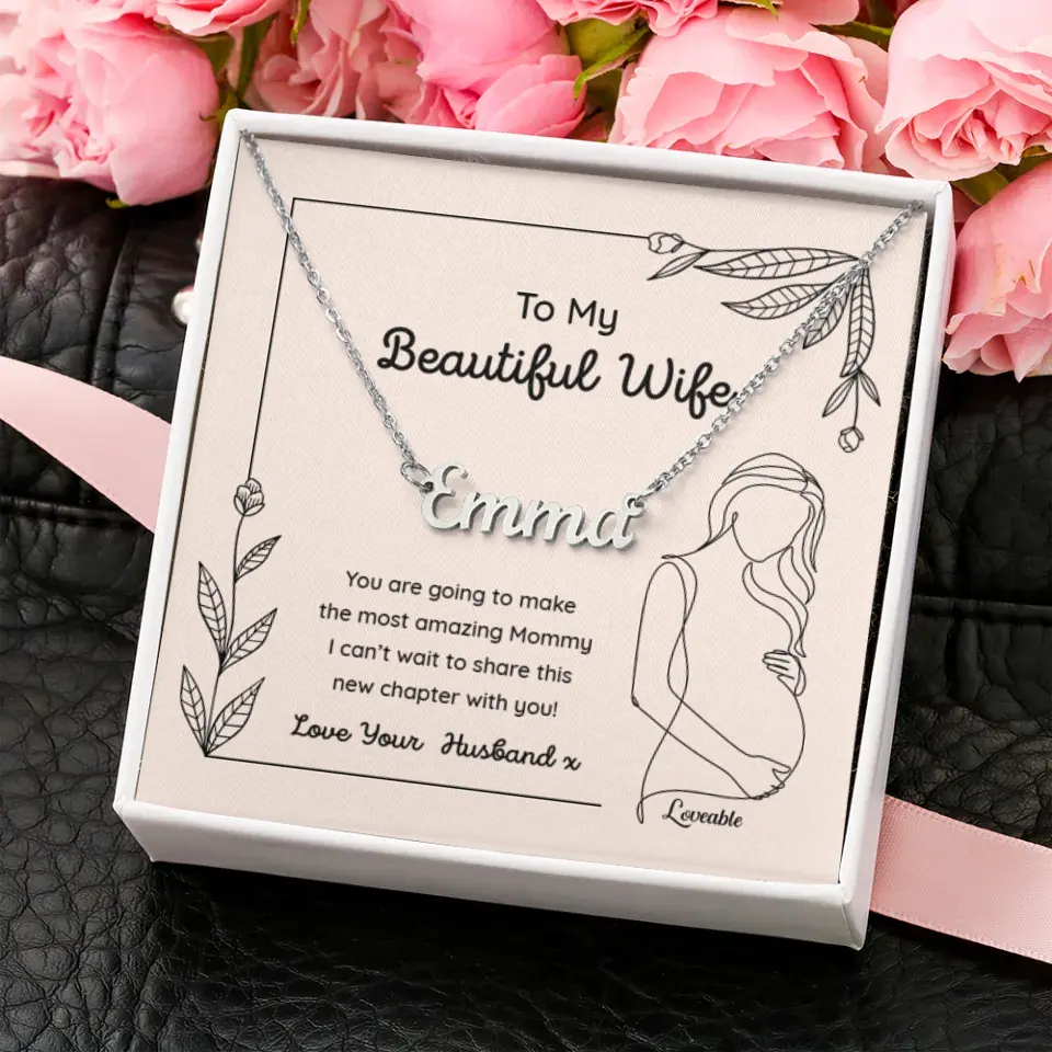 To My Beautiful Wife Personalized Necklace - Image 2