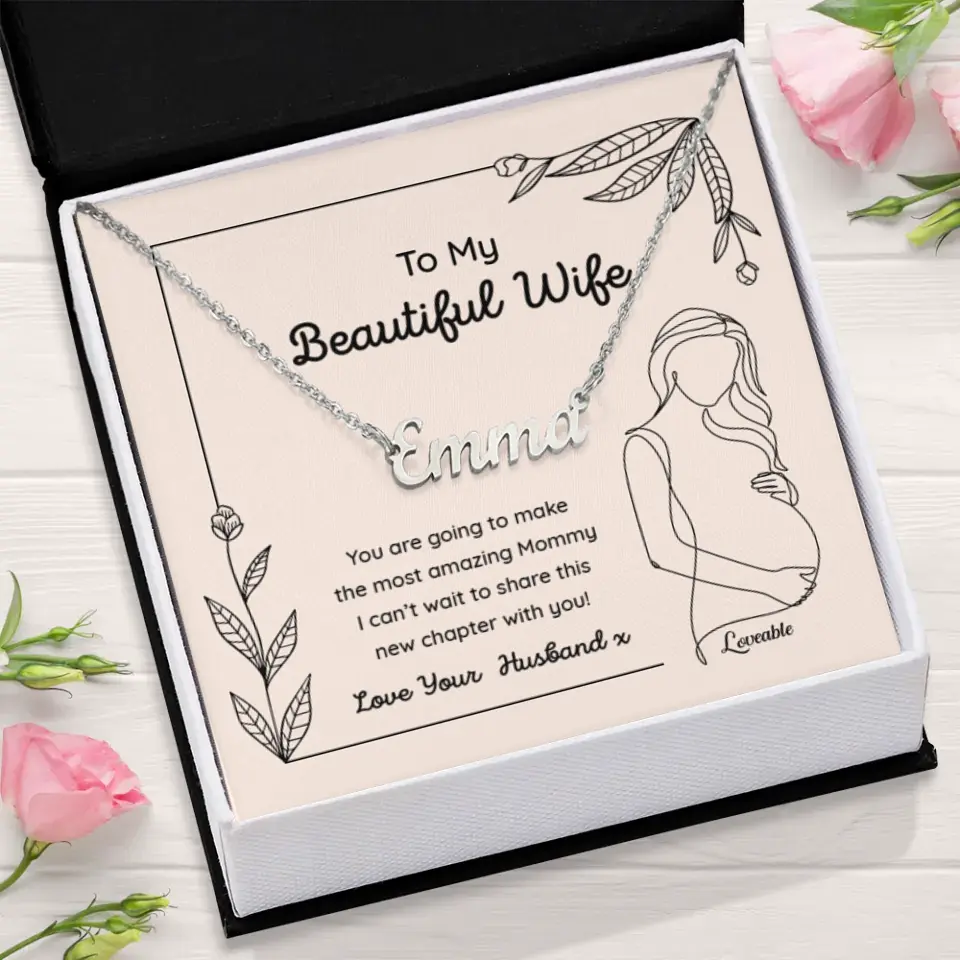 To My Beautiful Wife Personalized Necklace - Image 3