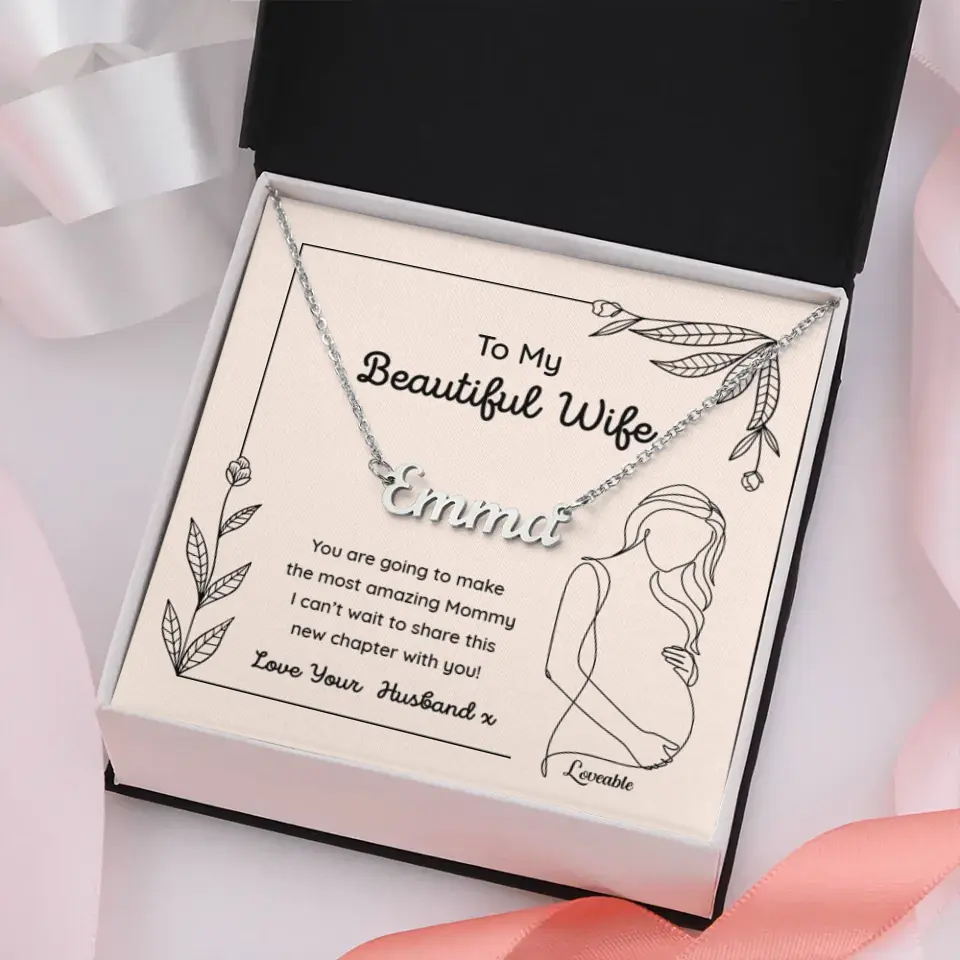 To My Beautiful Wife Personalized Necklace - Image 5