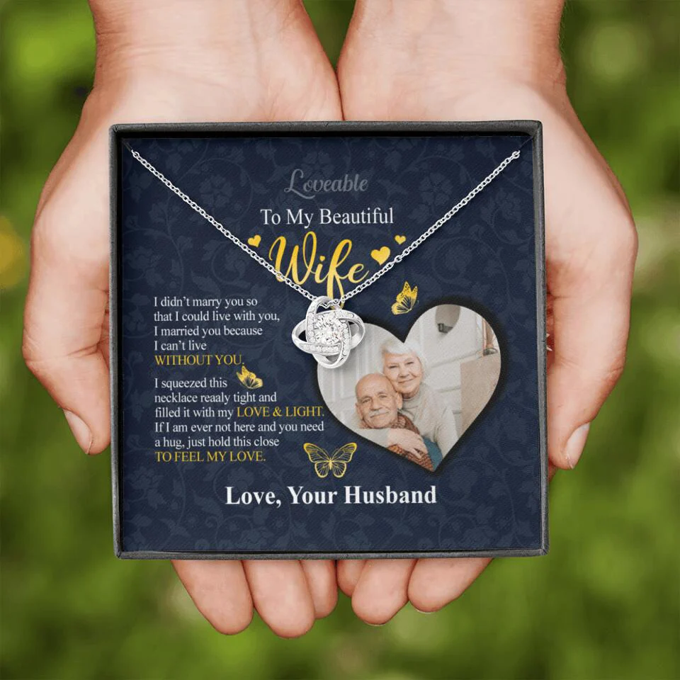 To my beautiful Wife - Sorry Gift Wife Personalized Necklace - Image 3