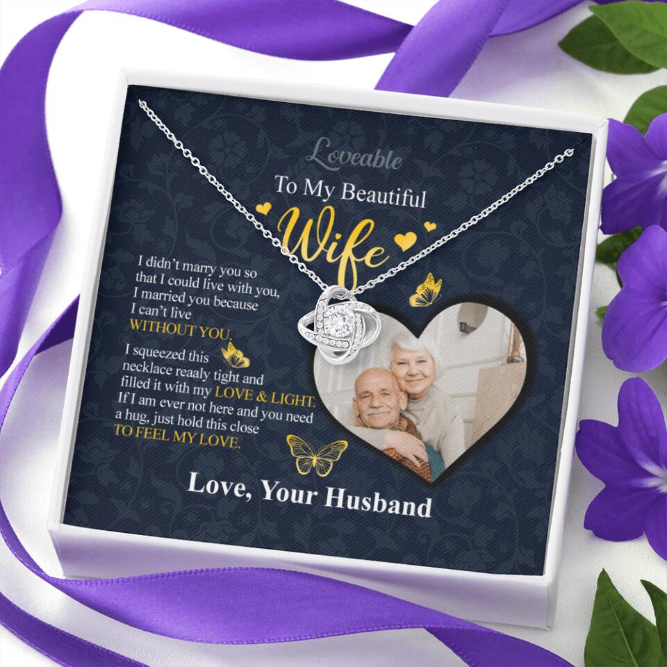 To my beautiful Wife - Sorry Gift Wife Personalized Necklace - Image 5