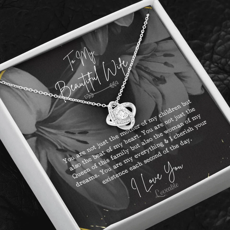 To My Beautiful Wife You Are Not Just The Mother Of My Children, Personalized Necklace for Her, Sweet Gift For Wife - Image 3