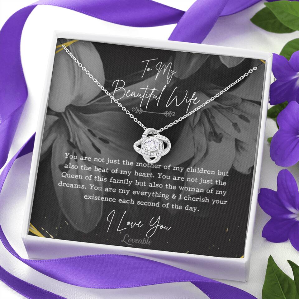 To My Beautiful Wife You Are Not Just The Mother Of My Children, Personalized Necklace for Her, Sweet Gift For Wife - Image 4