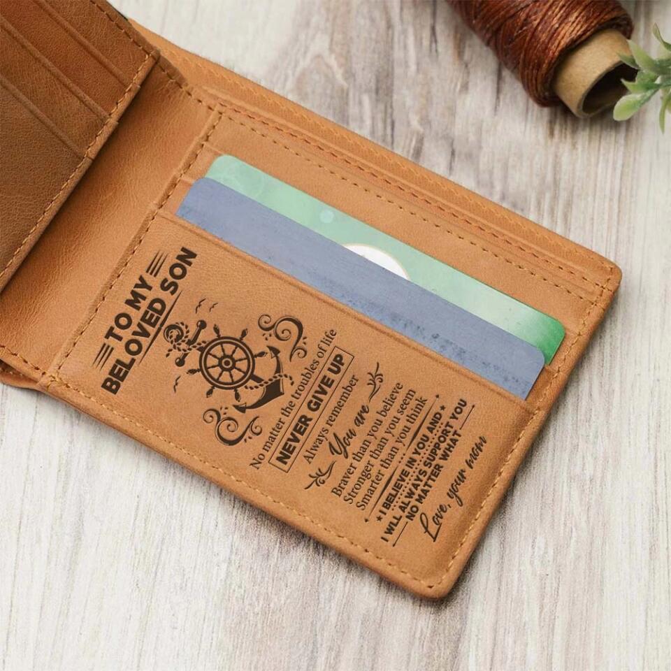 No Matter The Troubles Of Life - Personalized Engraved Leather Wallet - Best Graduation Gift For Son For Grandson | 303IHPTLLW404 - Image 3