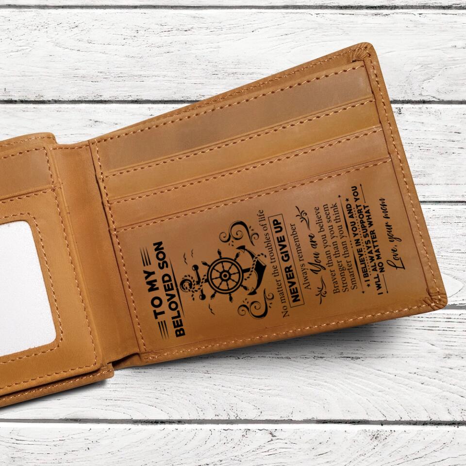No Matter The Troubles Of Life - Personalized Engraved Leather Wallet - Best Graduation Gift For Son For Grandson | 303IHPTLLW404 - Image 4