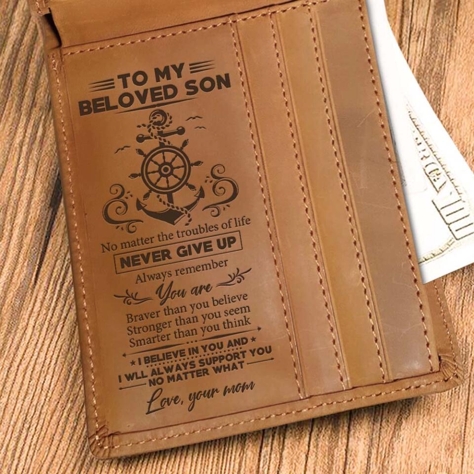 No Matter The Troubles Of Life - Personalized Engraved Leather Wallet - Best Graduation Gift For Son For Grandson | 303IHPTLLW404 - Image 5