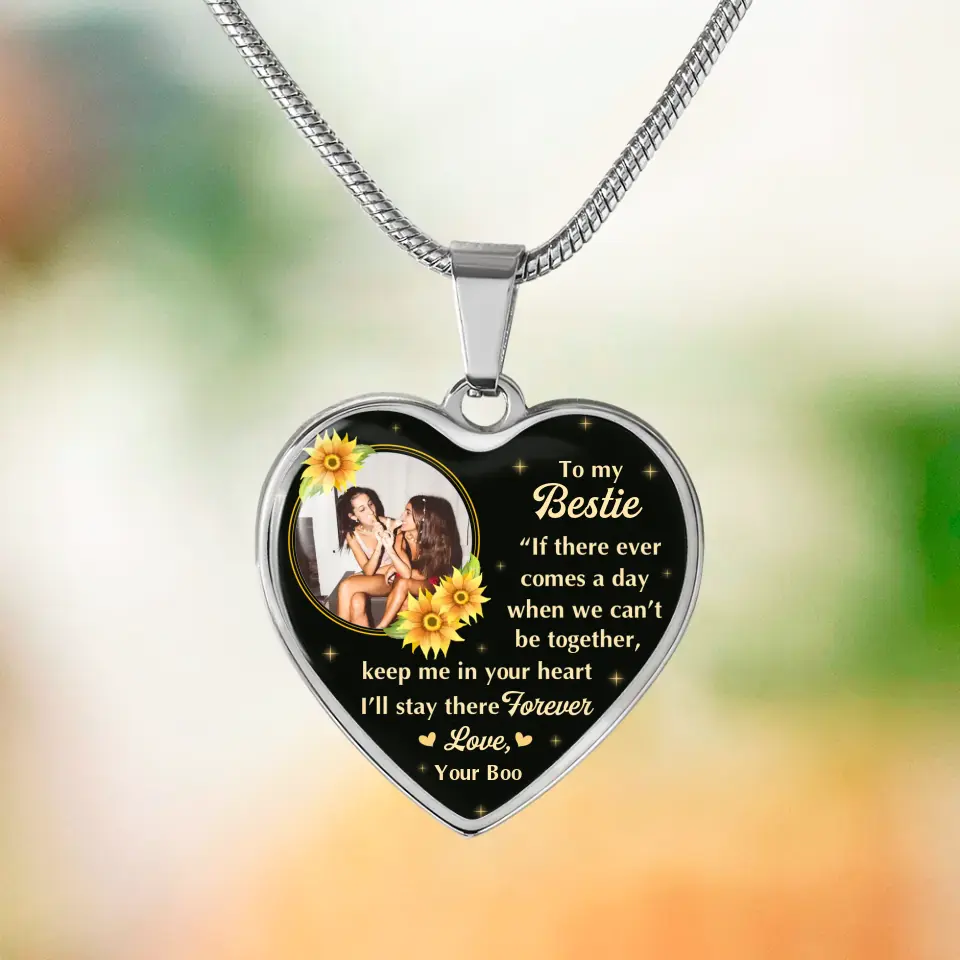 To My Bestie A Birthday Message To A Friend Custom Necklace Keychain Gifts For Friends - Image 3
