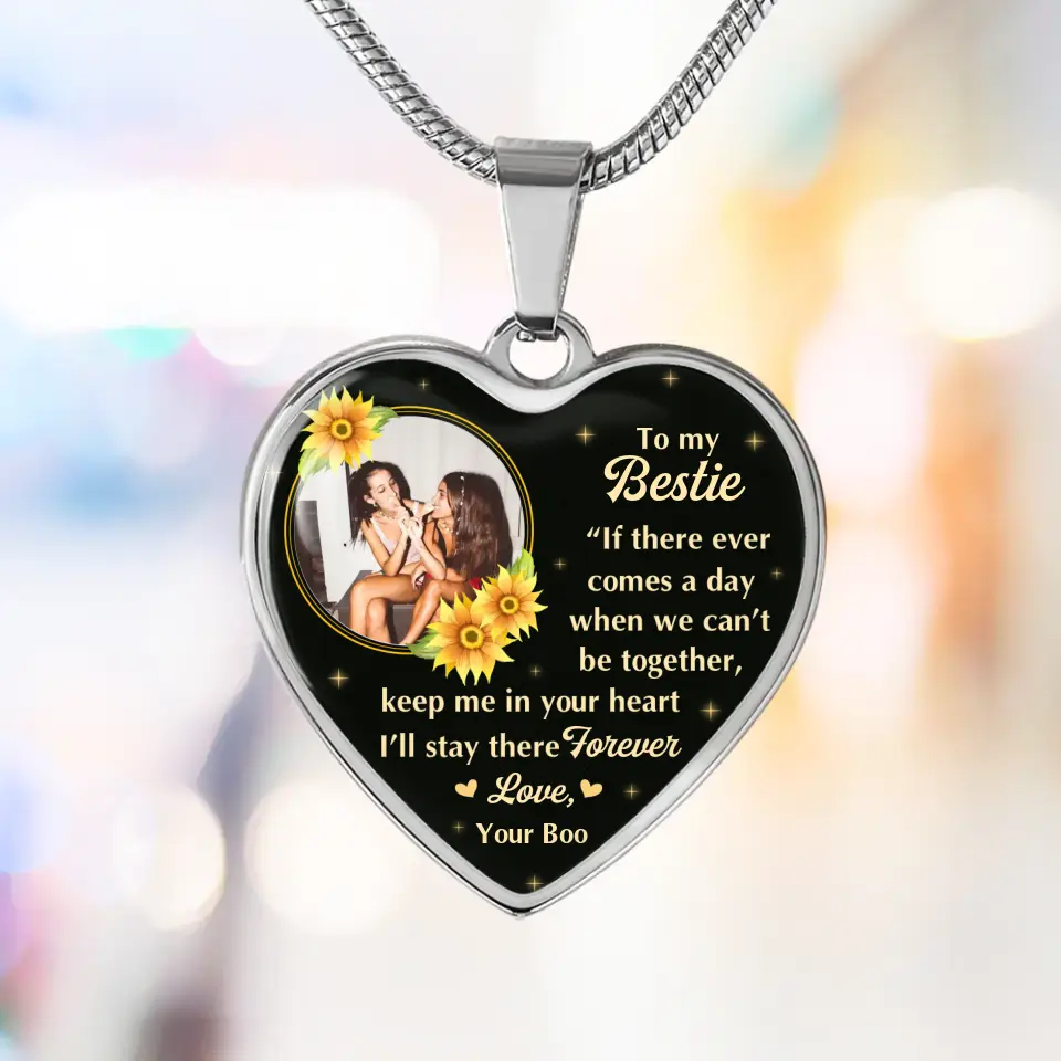 To My Bestie A Birthday Message To A Friend Custom Necklace Keychain Gifts For Friends - Image 5