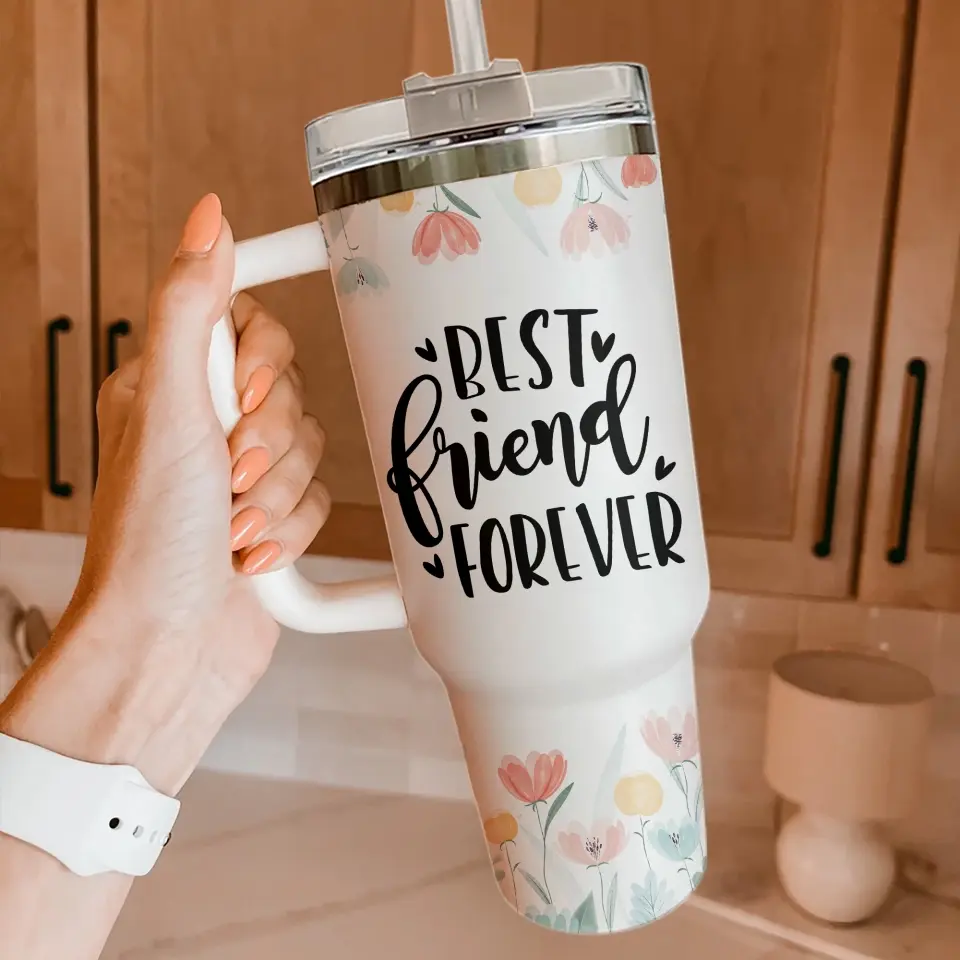 To My Bestie Best Friend Forever Customized Tumbler - Image 3