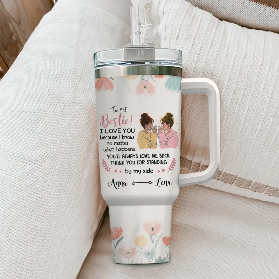 To My Bestie Best Friend Forever Customized Tumbler - Image 4