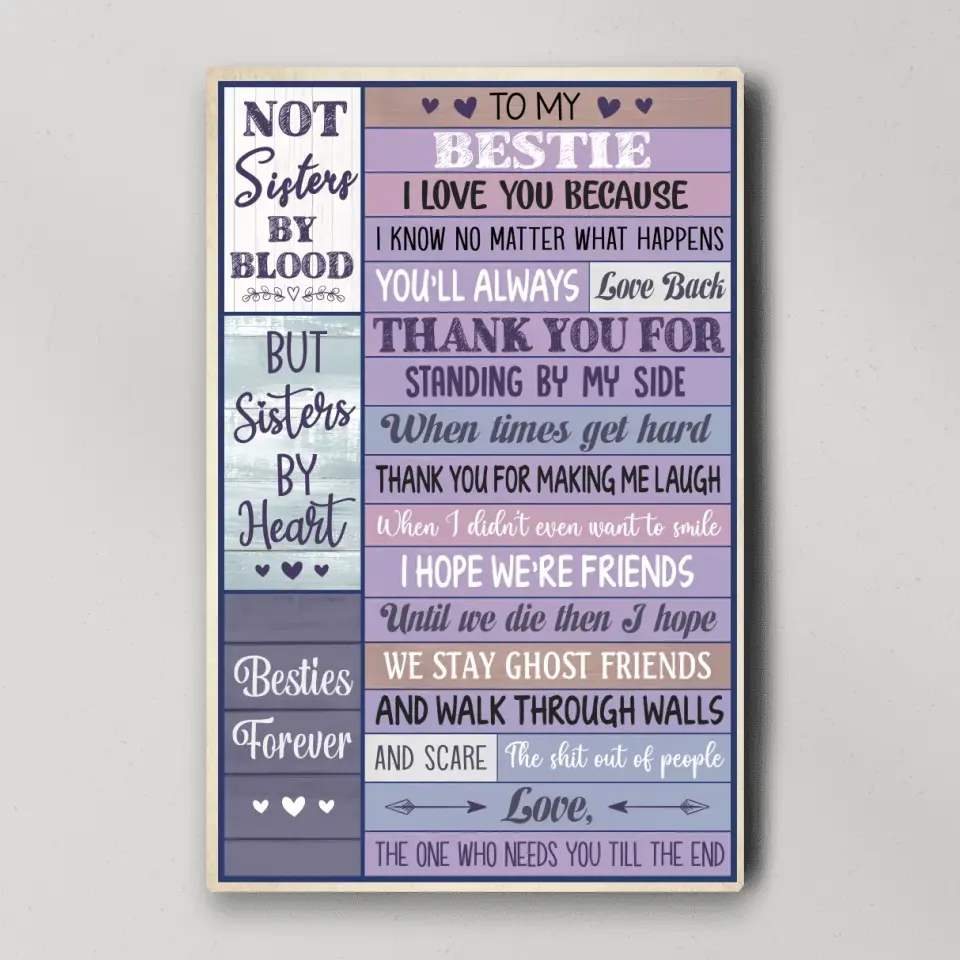 To My Bestie I Love You - Special Poster/Canvas - Anniversary Gift | 308IHPNPCA923 - Image 3