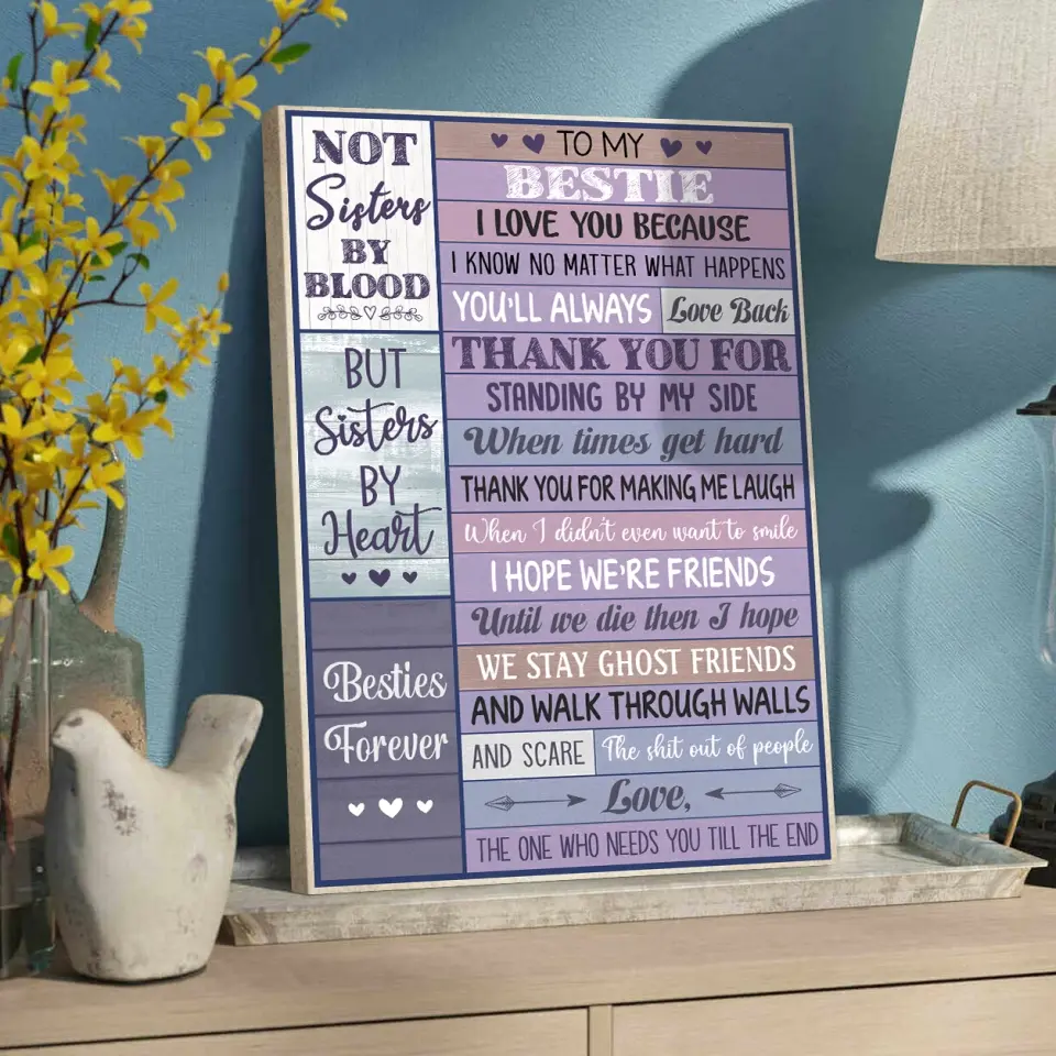 To My Bestie I Love You - Special Poster/Canvas - Anniversary Gift | 308IHPNPCA923 - Image 5