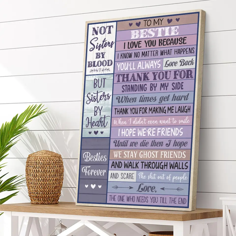 To My Bestie I Love You - Special Poster/Canvas - Anniversary Gift | 308IHPNPCA923 - Image 7