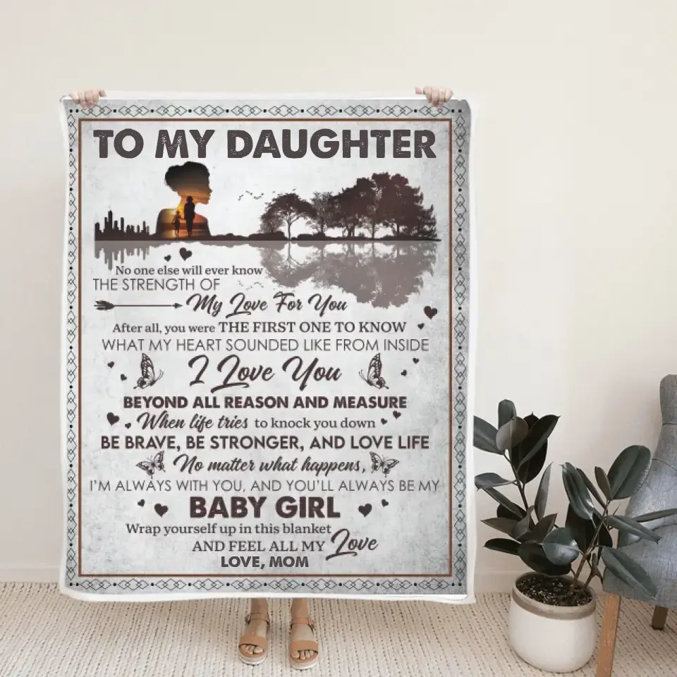 To My Daughter Baby Girl Personalized Blanket - Image 2