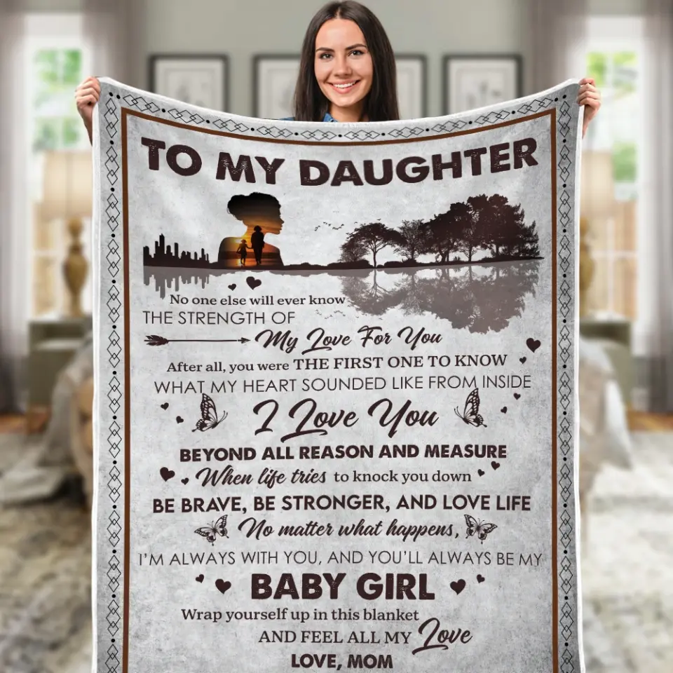 To My Daughter Baby Girl Personalized Blanket - Image 4