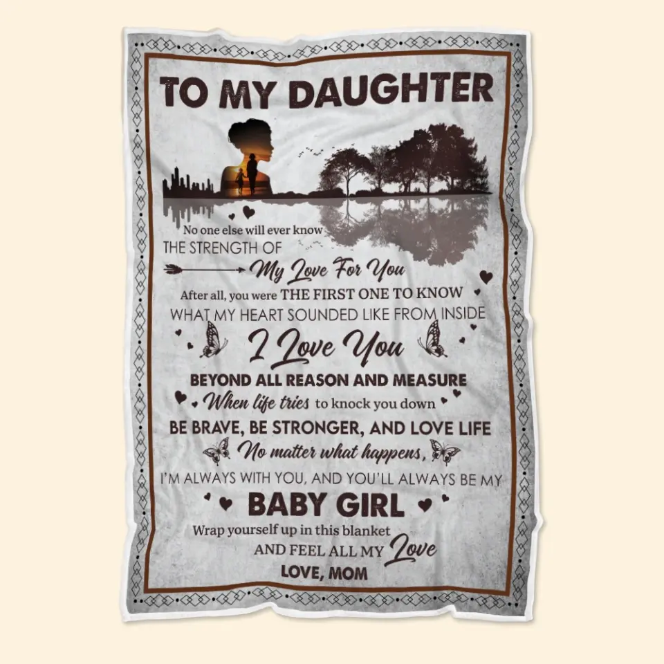 To My Daughter Baby Girl Personalized Blanket - Image 7
