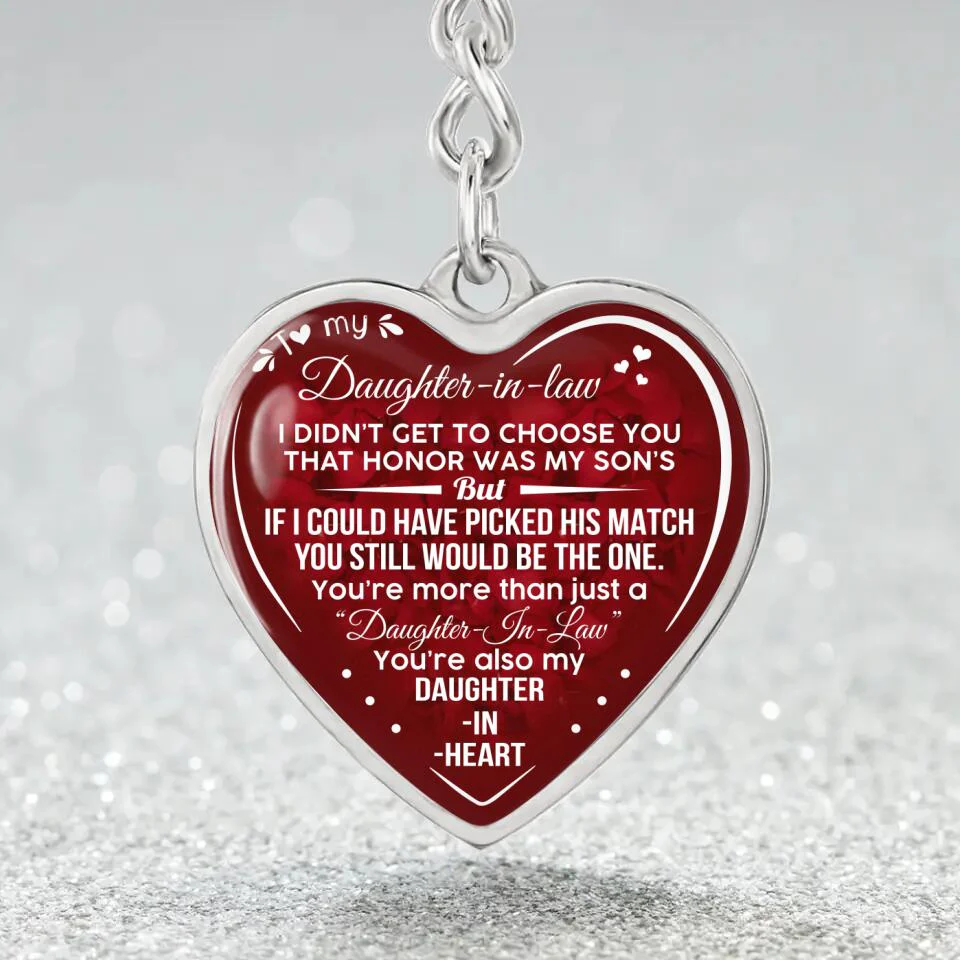 You're Also My Daughter In Heart Personalized Keychain - Image 3