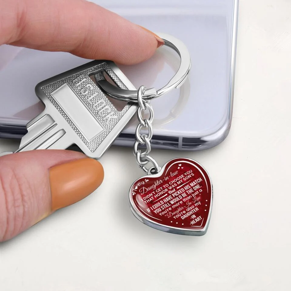 You're Also My Daughter In Heart Personalized Keychain - Image 5