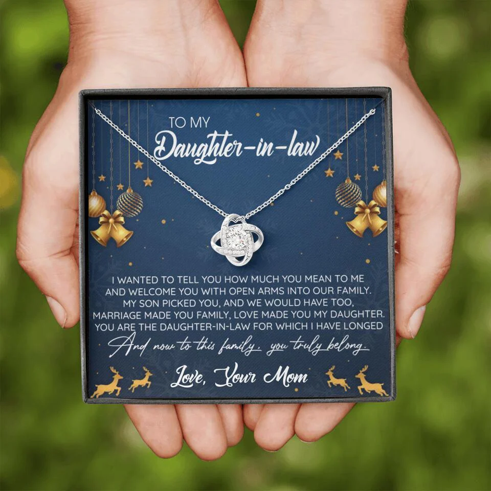 To My Daughter-In-Law You Truly Belong To This Family - Personalized Jewelry Necklace - Best Gift for Daughter-in-law - 211IHPNPJE429 - Image 7