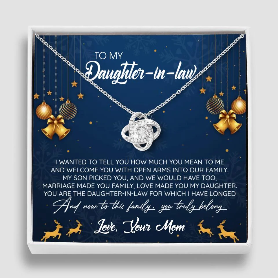 To My Daughter-In-Law You Truly Belong To This Family - Personalized Jewelry Necklace - Best Gift for Daughter-in-law - 211IHPNPJE429 - Image 9