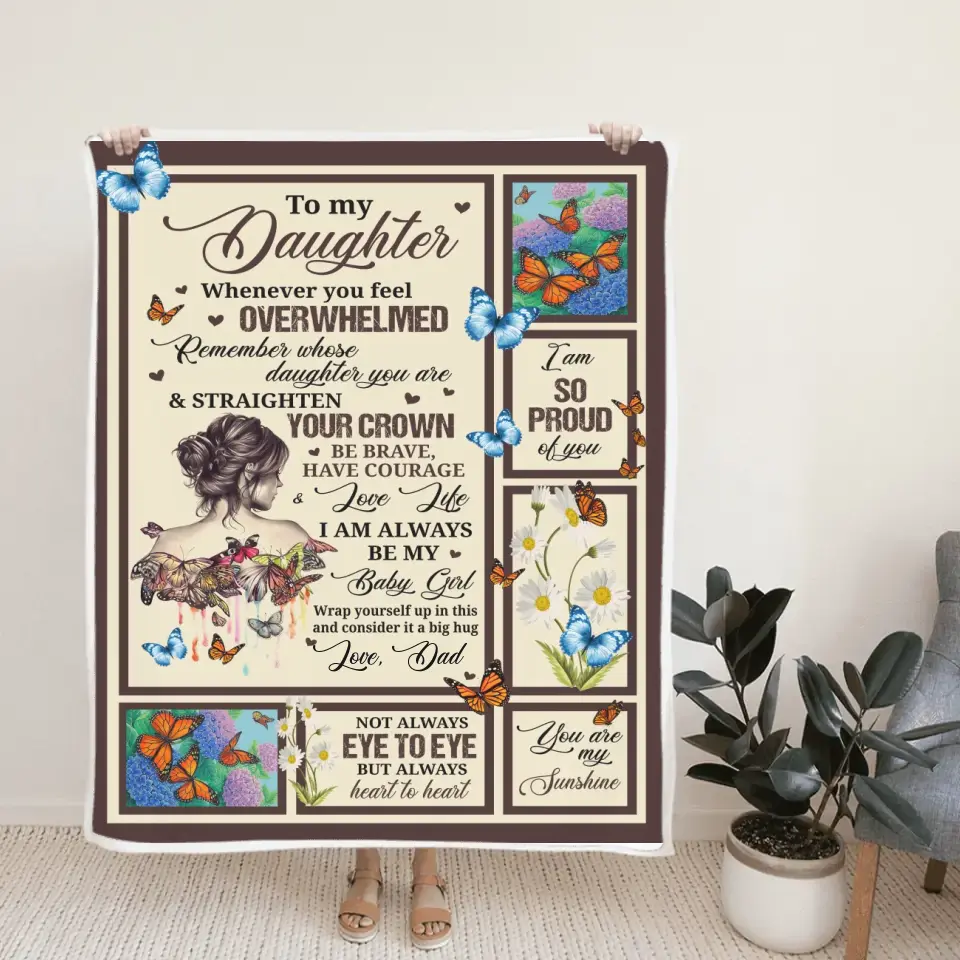 To My Daughter You Are My Sunshine - Fleece Blanket - Image 3
