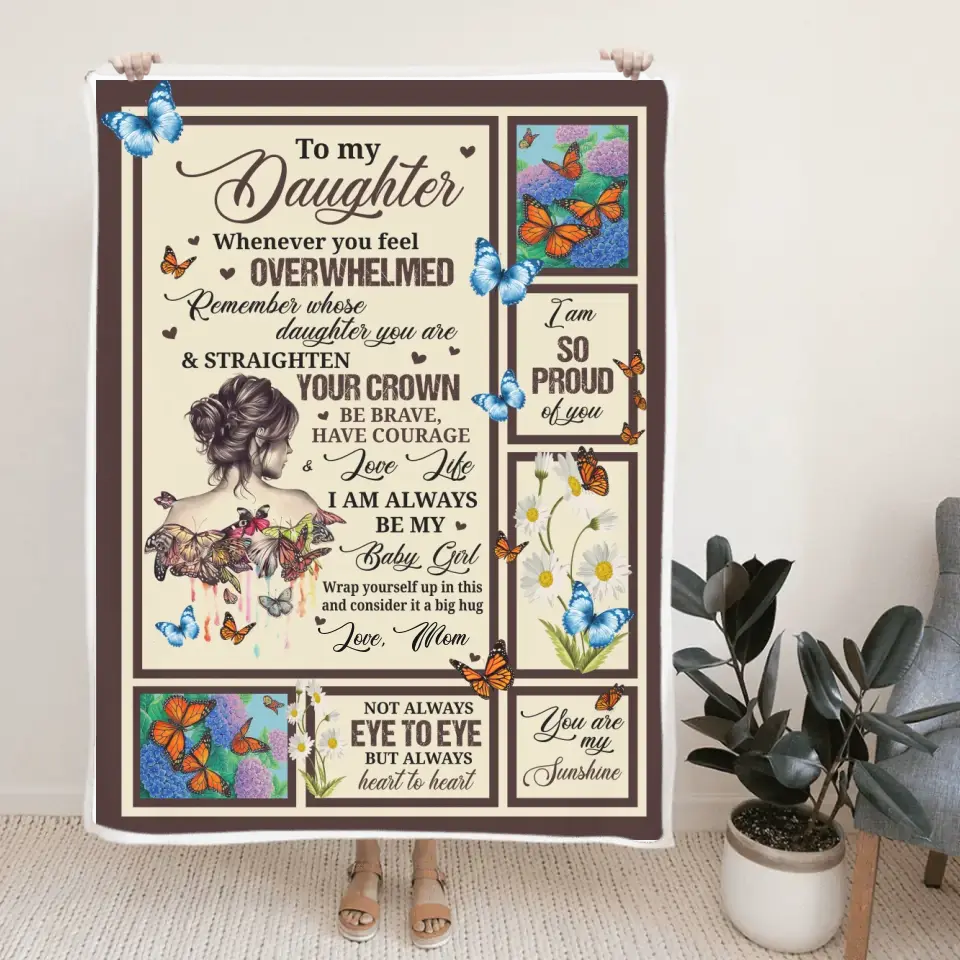 To My Daughter You Are My Sunshine - Fleece Blanket - Image 4