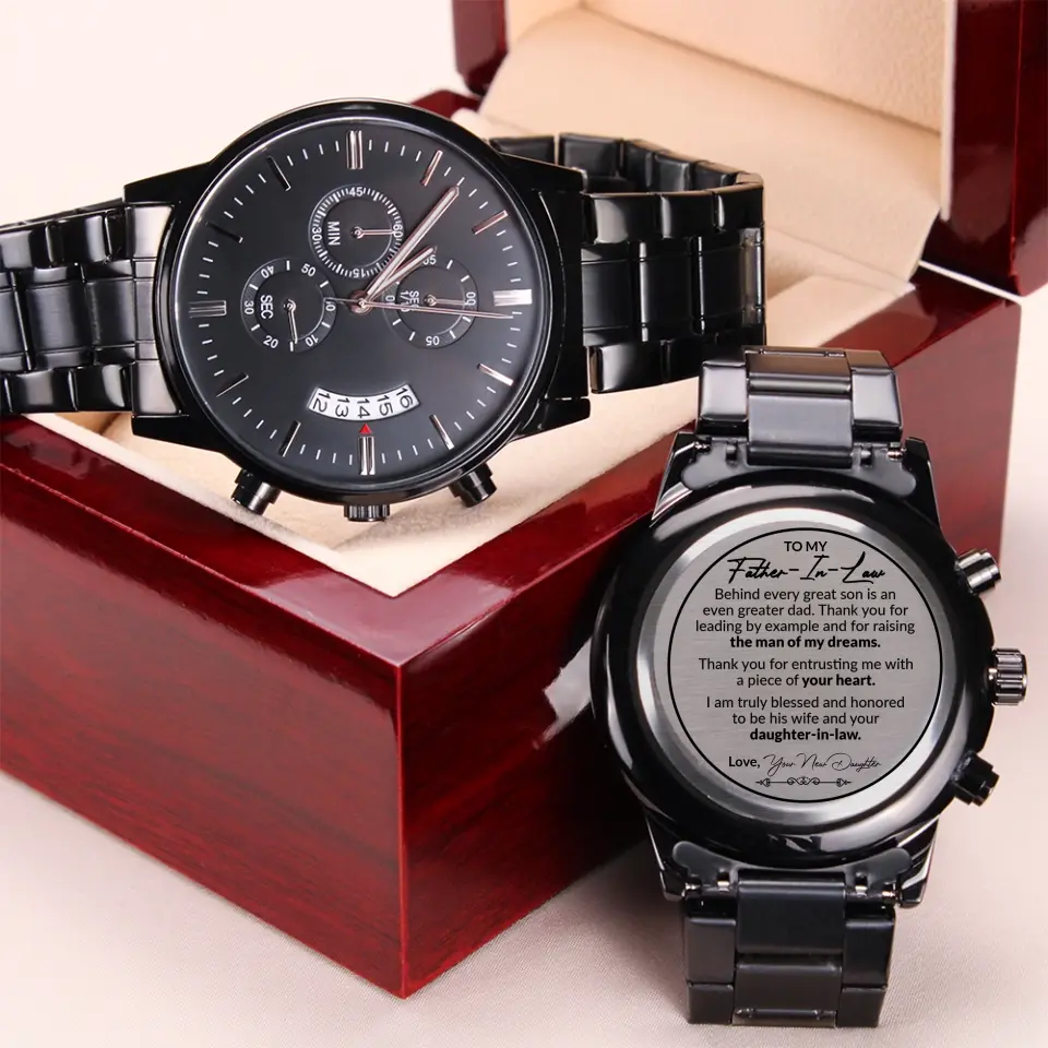 Behind Every Great Son is an Even Greater Dad Personalized Watch - Image 3