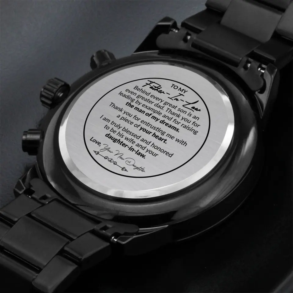 Behind Every Great Son is an Even Greater Dad Personalized Watch - Image 4