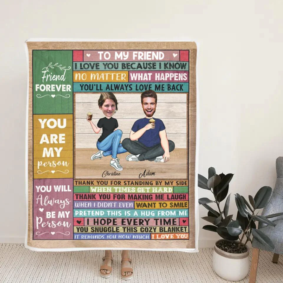 To My Friend Bestie Custom Blanket Birthday Gift For Friends - Image 4
