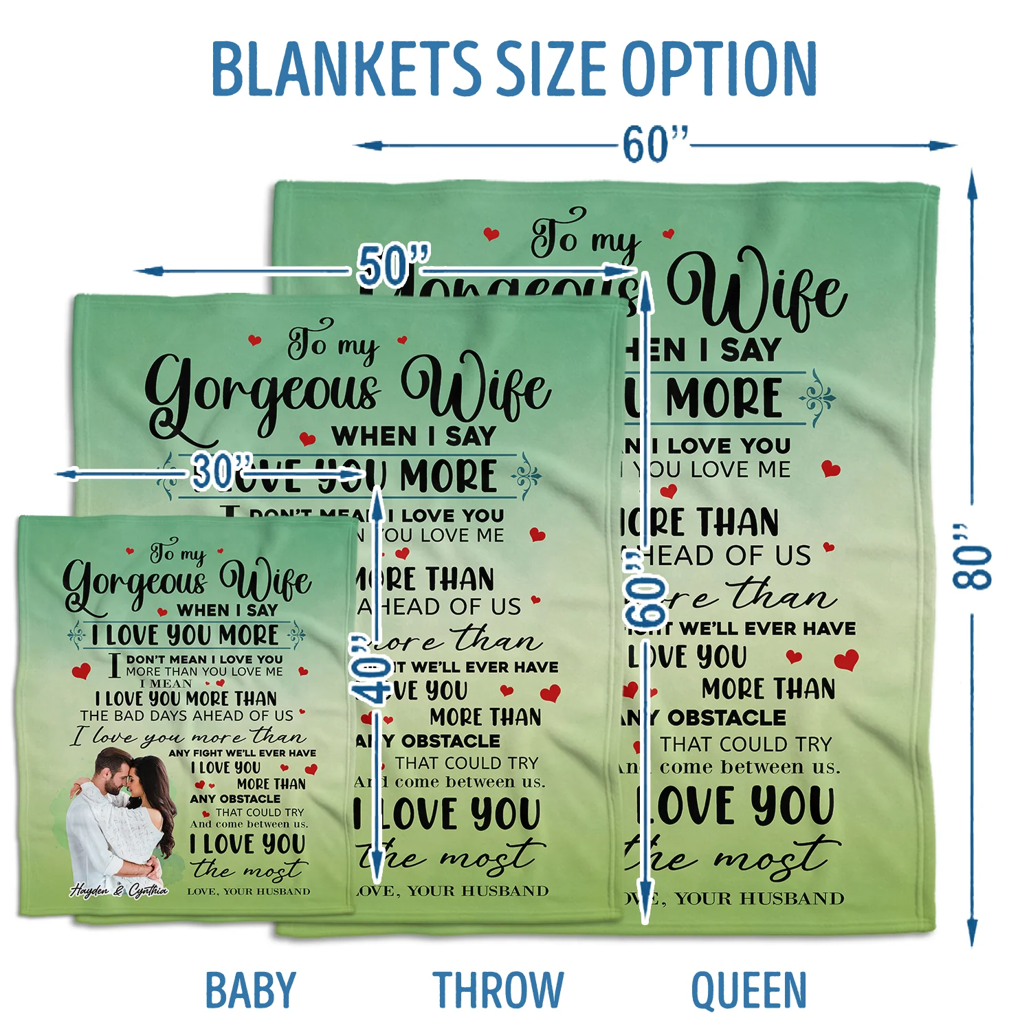 To My Gorgeous Wife, When I Say I Love You More Blanket - Image 8