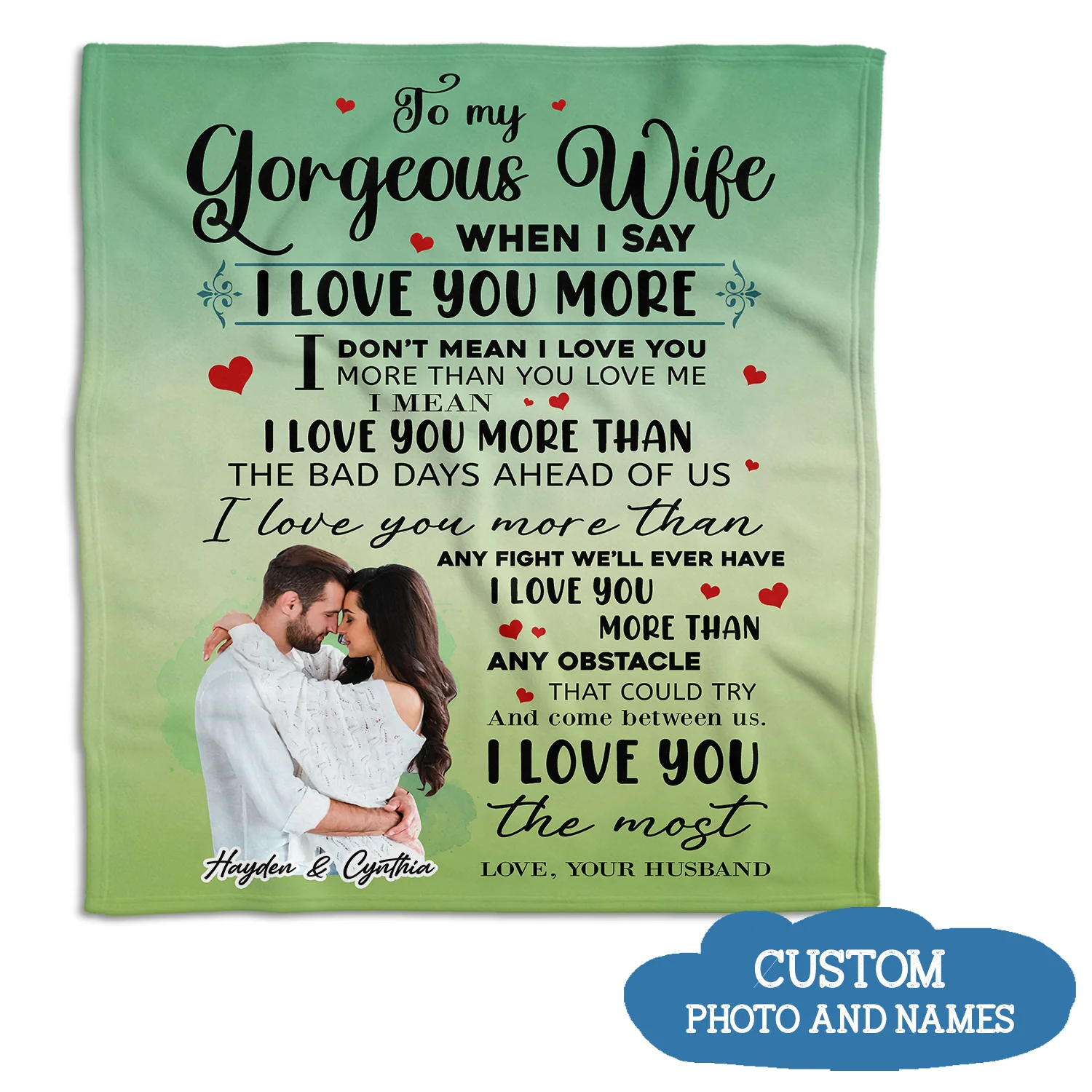 To My Gorgeous Wife, When I Say I Love You More Blanket - Image 9