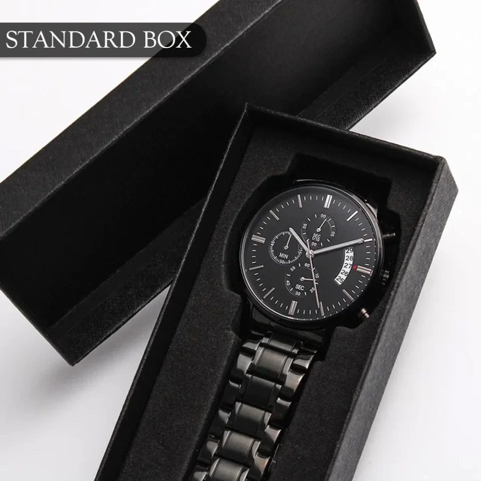 Personalized Valentine Gifts - To My Husband Holding Hands - Personalized Engraved Stainless Steel Watches - Message from Wife to Husband - Anniversary, Valentine Gift for Him - Image 9