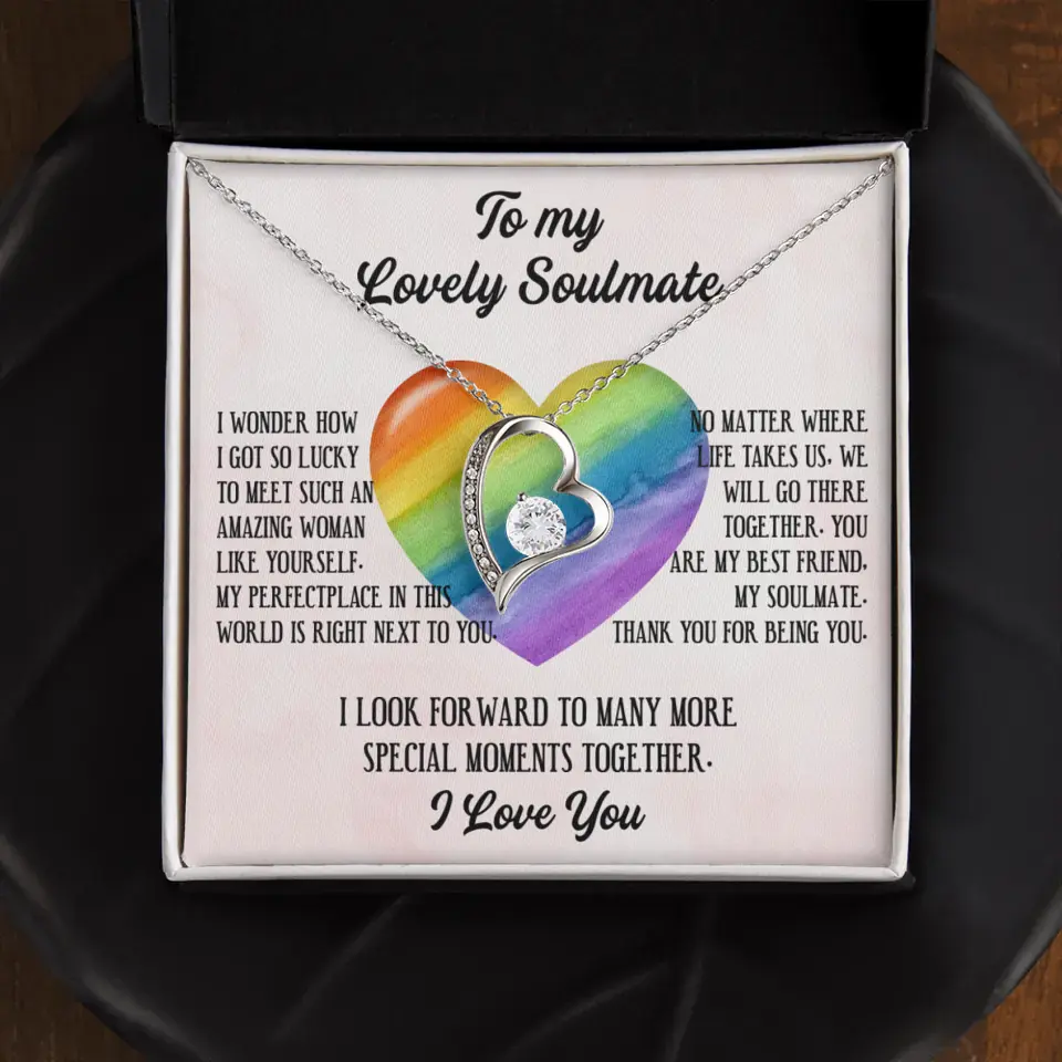 To My Lovely Soulmate I Love You Personalized Necklace - Image 10
