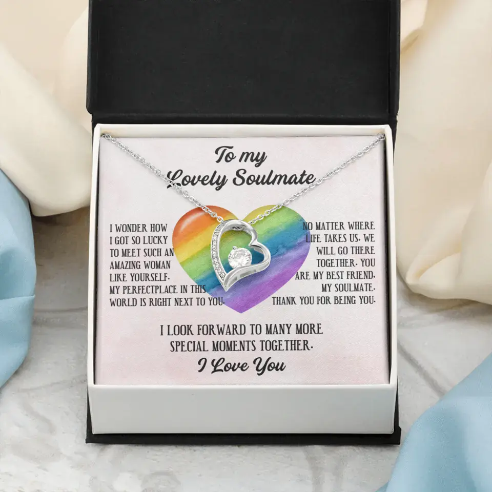 To My Lovely Soulmate I Love You Personalized Necklace - Image 16