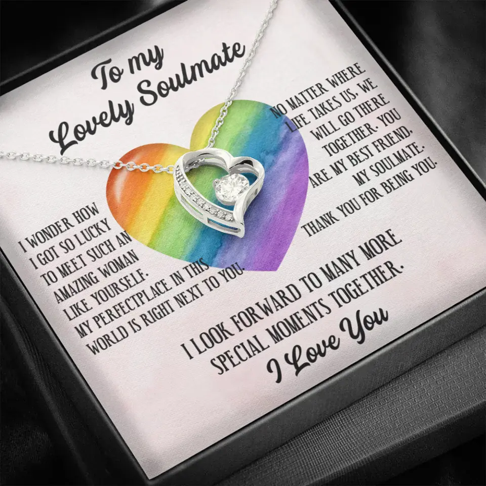 To My Lovely Soulmate I Love You Personalized Necklace - Image 20