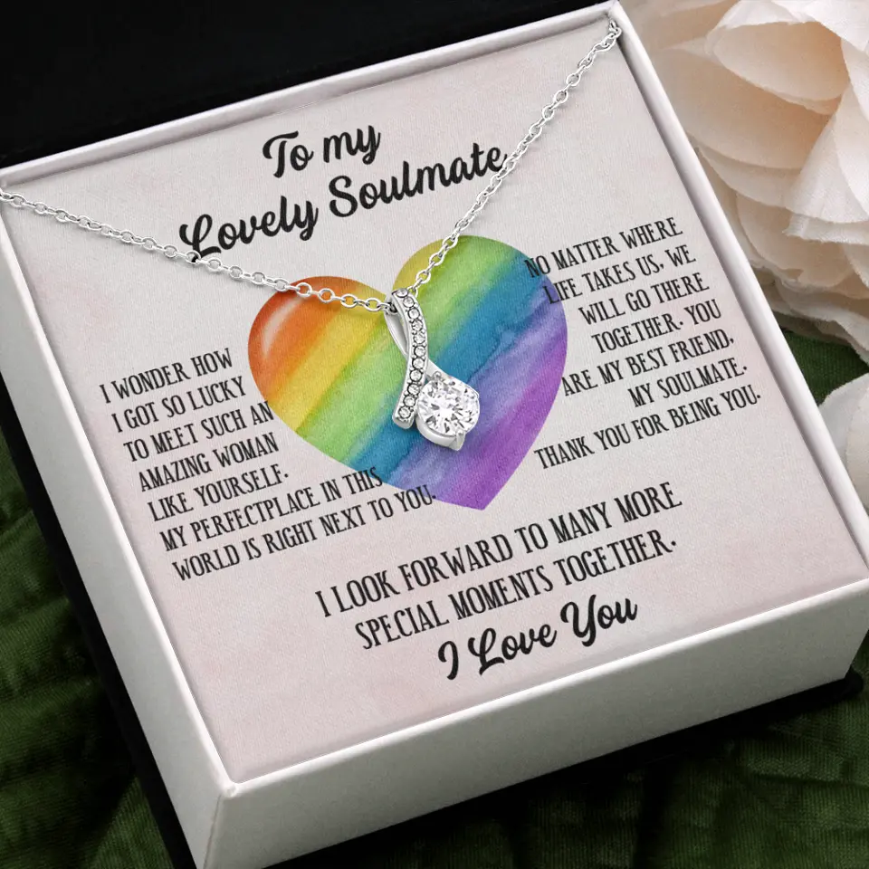 To My Lovely Soulmate I Love You Personalized Necklace - Image 34