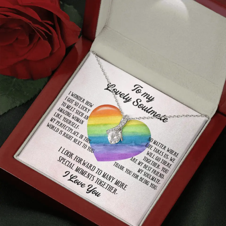 To My Lovely Soulmate I Love You Personalized Necklace - Image 45