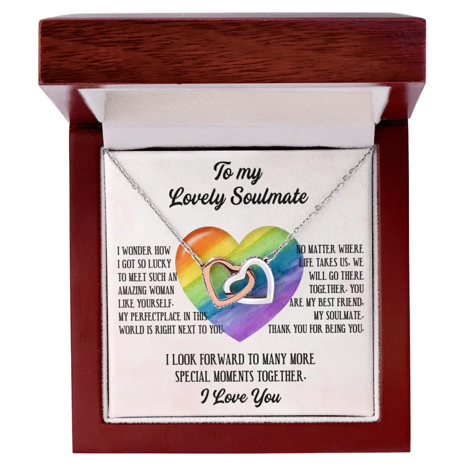 To My Lovely Soulmate I Love You Personalized Necklace - Image 68