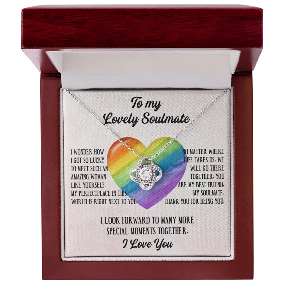To My Lovely Soulmate I Love You Personalized Necklace - Image 8