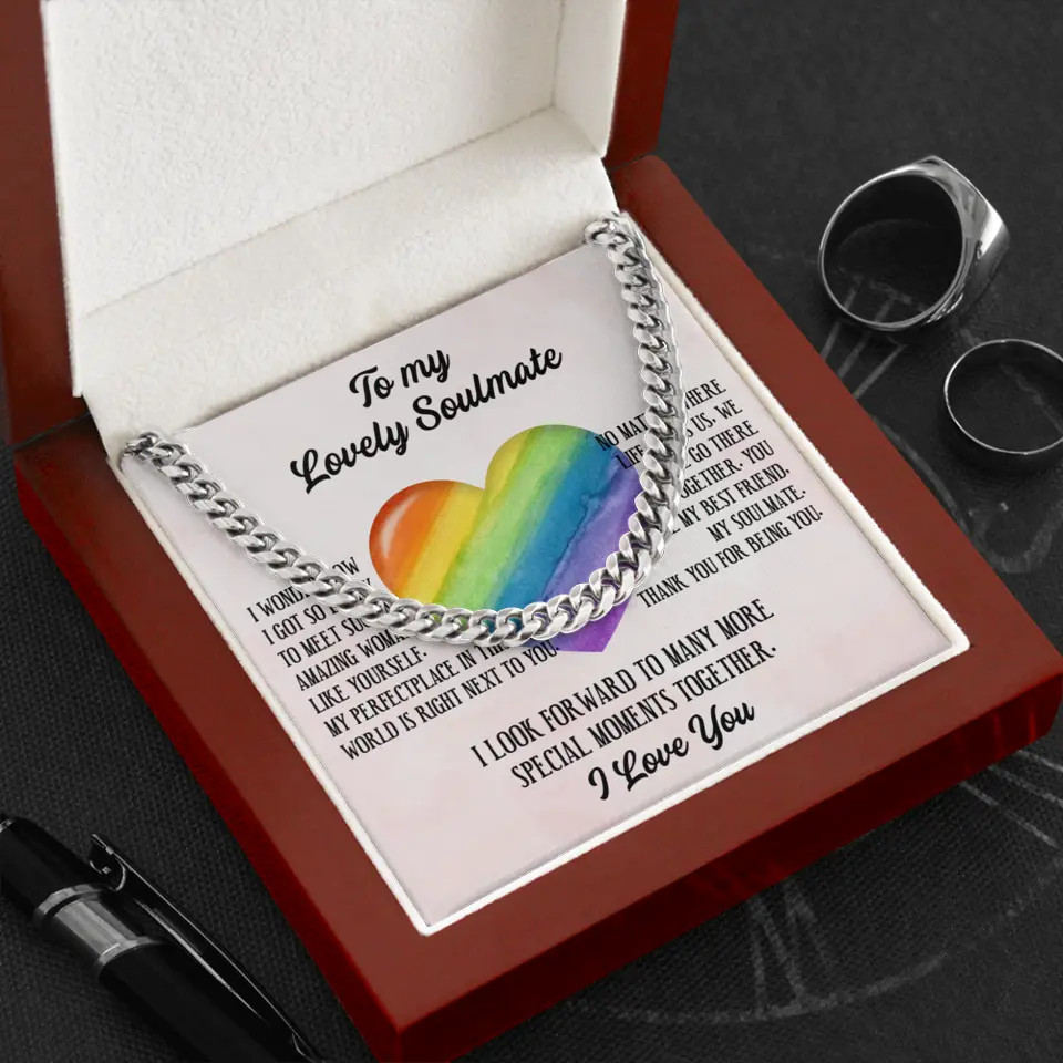 To My Lovely Soulmate I Love You Personalized Necklace - Image 85